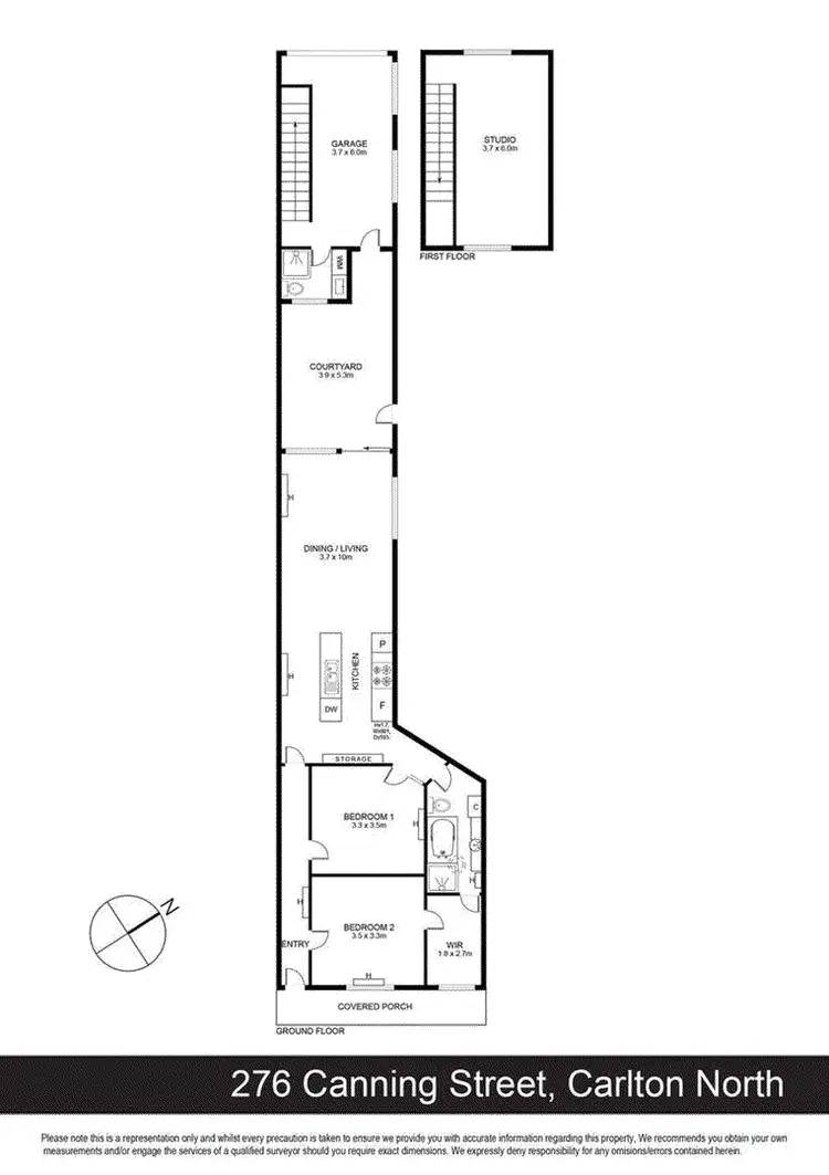 Floorplan of Homely house listing, 276 Canning Street, Carlton North VIC 3054