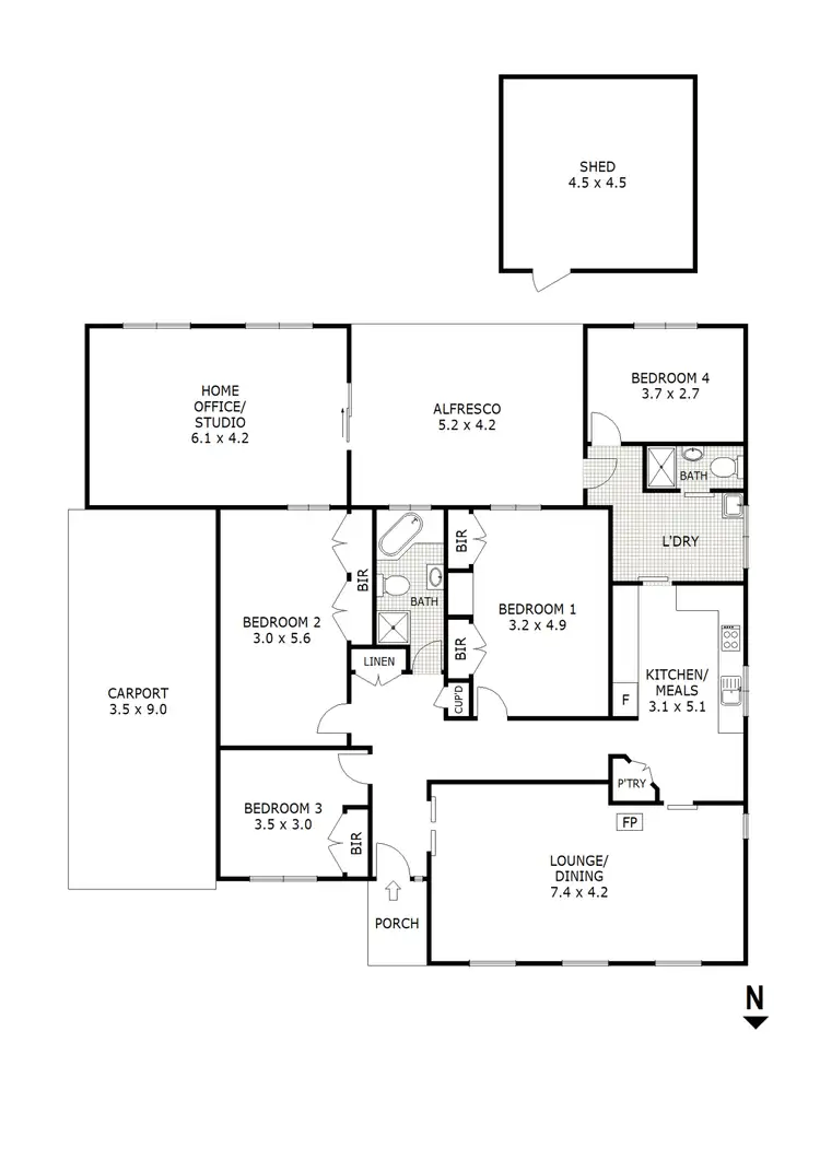 Floorplan of Homely house listing, 5 Lumsden St, Kilmore VIC 3764