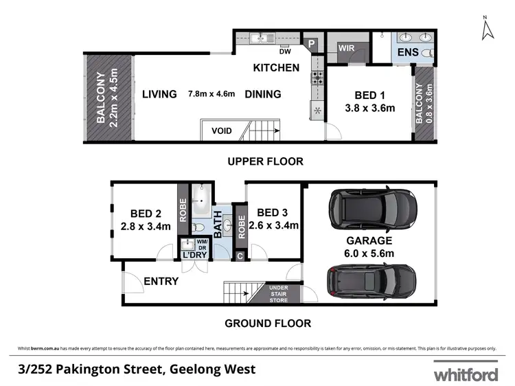 Floorplan of Homely unit listing, 3/252 Pakington Street, Geelong West VIC 3218