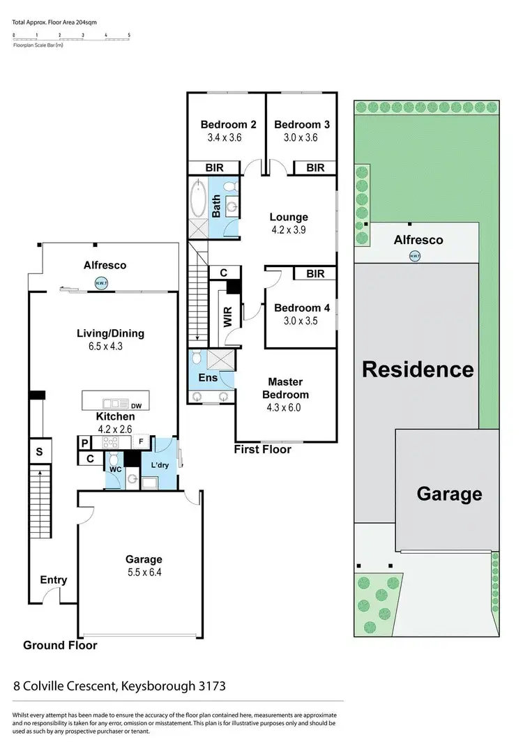 Floorplan of Homely townhouse listing, 8 Colville Crescent, Keysborough VIC 3173
