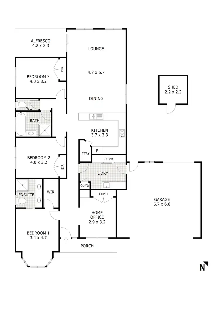 Floorplan of Homely house listing, 53 Rupert Street, Broadford VIC 3658