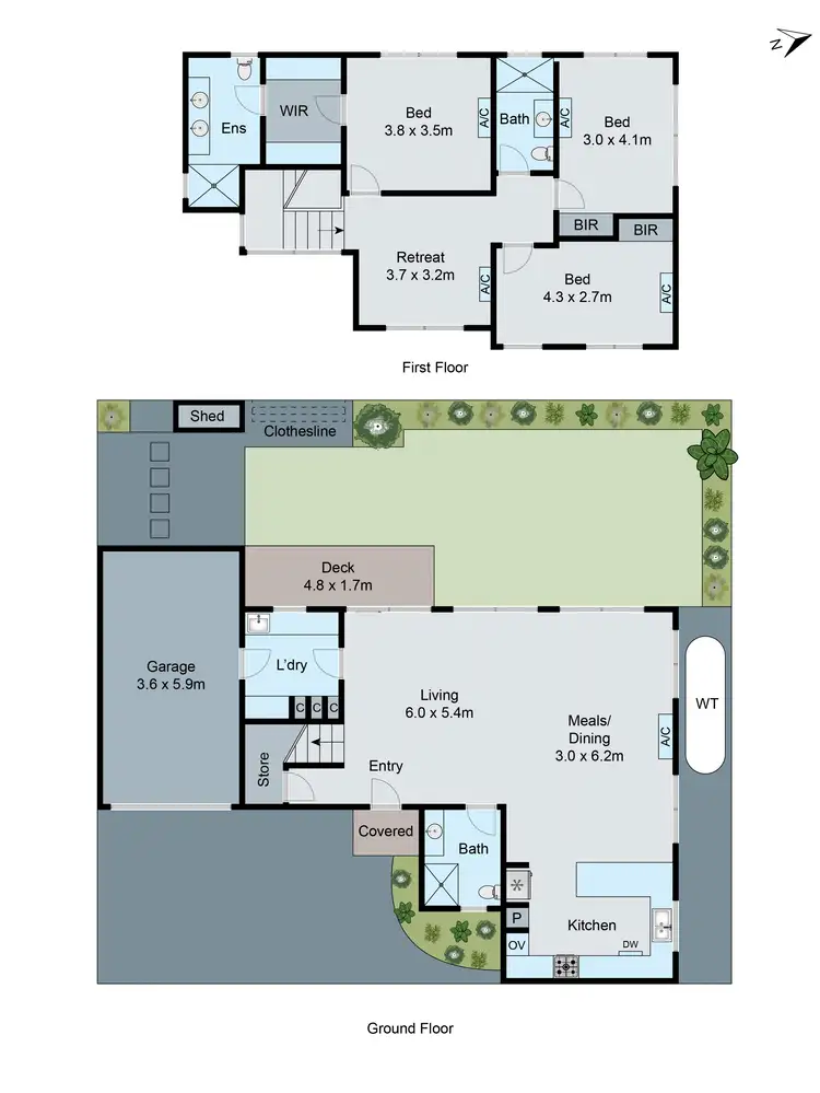 Floorplan of Homely townhouse listing, 2/1 Olive Avenue, Mount Waverley VIC 3149