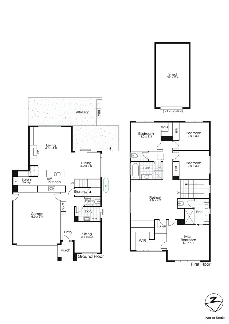 Floorplan of Homely house listing, 37 Grainger Parade, Lucas VIC 3350