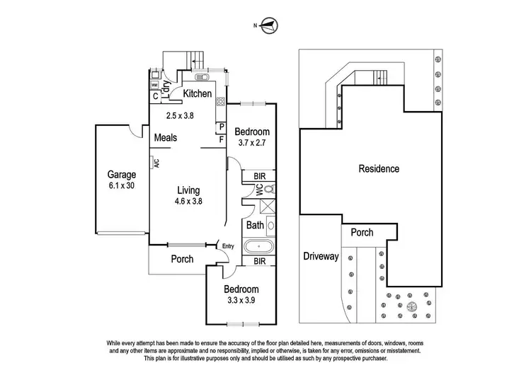 Floorplan of Homely unit listing, 2/18 Darebin Street, Heidelberg VIC 3084