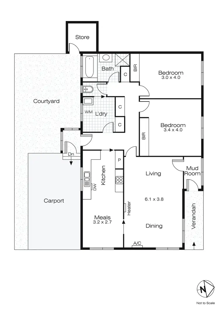 Floorplan of Homely unit listing, 1/4 Pleasant Street South, Newington VIC 3350