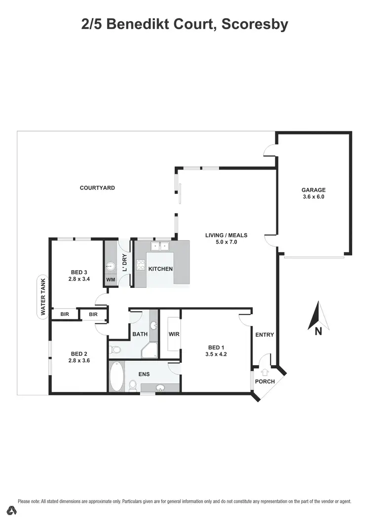Floorplan of Homely unit listing, 2/5 Benedikt Court, Scoresby VIC 3179