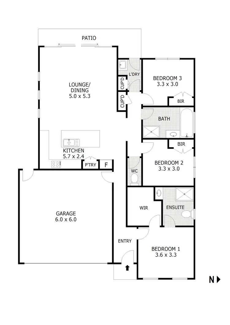 Floorplan of Homely unit listing, 6/6 Eden Place, Wallan VIC 3756
