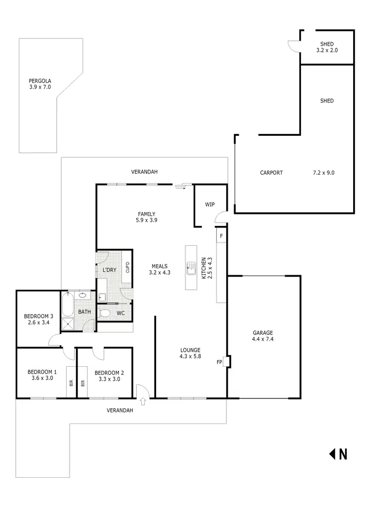 Floorplan of Homely house listing, 127 Rail Street, Heathcote Junction VIC 3758