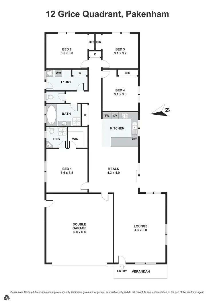 Floorplan of Homely house listing, 12 Grice Quadrant, Pakenham VIC 3810