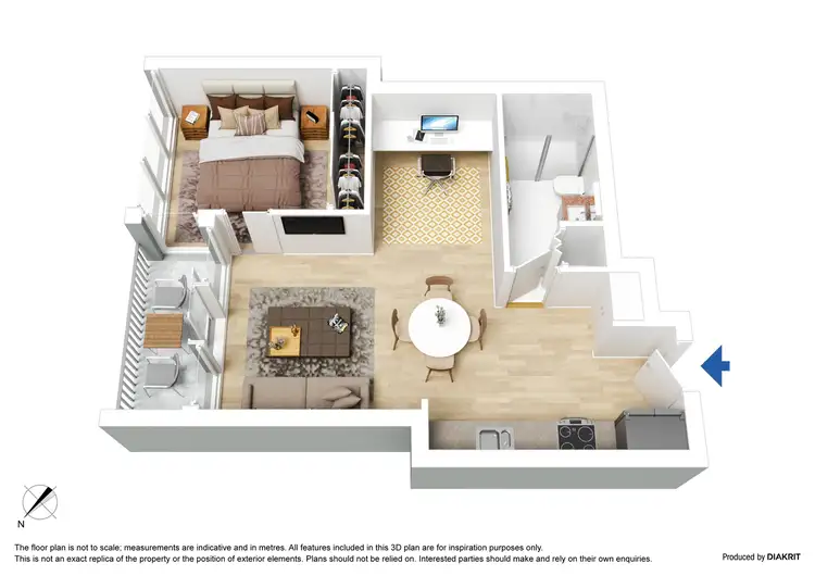 Floorplan of Homely apartment listing, 1010/1 Balston Street, Southbank VIC 3006
