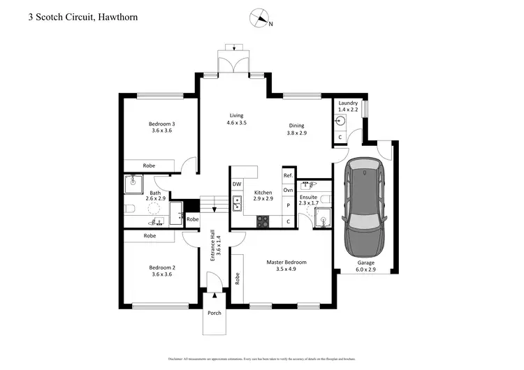 Floorplan of Homely house listing, 3 Scotch Circuit, Hawthorn VIC 3122