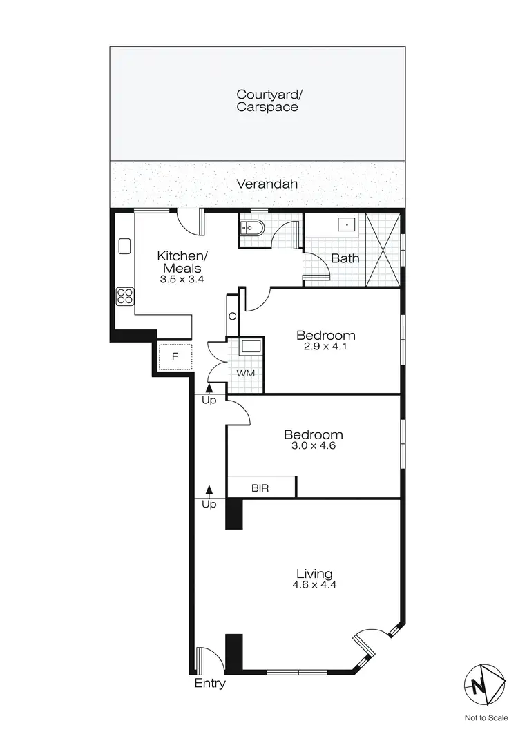 Floorplan of Homely house listing, 1/302 Errard Street, Ballarat Central VIC 3350