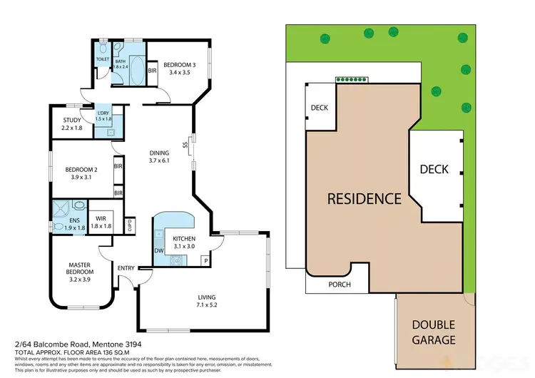 Floorplan of Homely townhouse listing, 2/64 Balcombe Road, Mentone VIC 3194