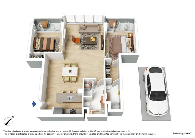 Floorplan of Homely apartment listing, 41/99 Whiteman Street, Southbank VIC 3006