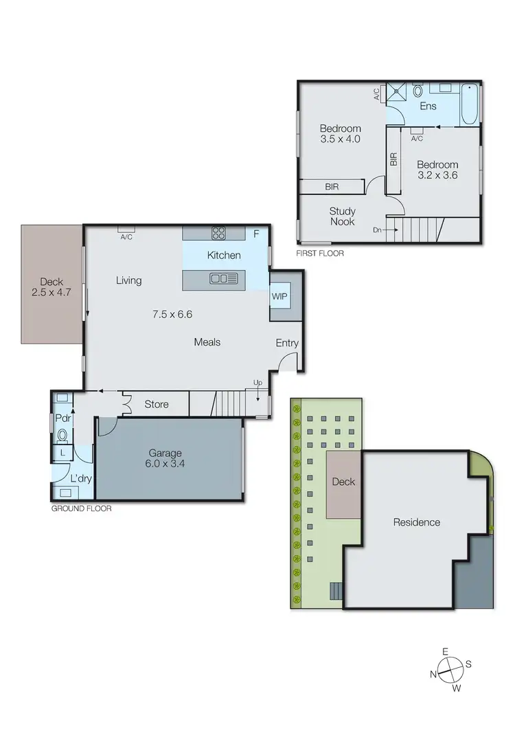 Floorplan of Homely townhouse listing, 2/14 Aikman Crescent, Chadstone VIC 3148