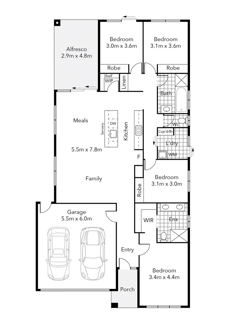 Floorplan of Homely house listing, 11 Honour Avenue, Winter Valley VIC 3358