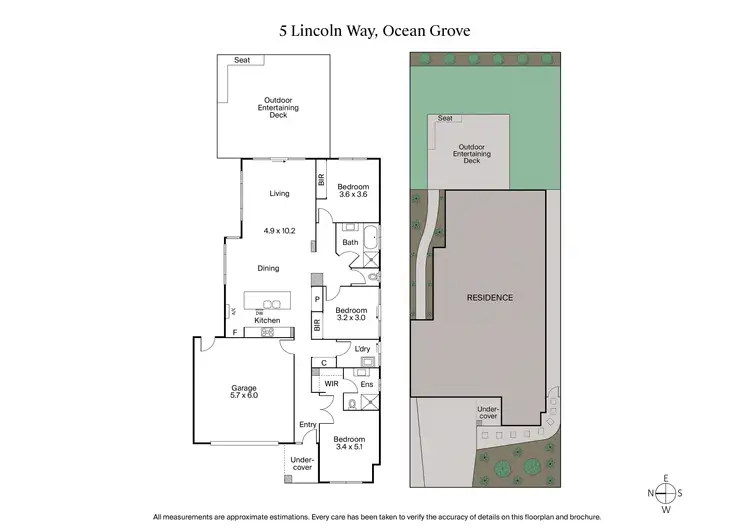 Floorplan of Homely house listing, 5 Lincoln Way, Ocean Grove VIC 3226