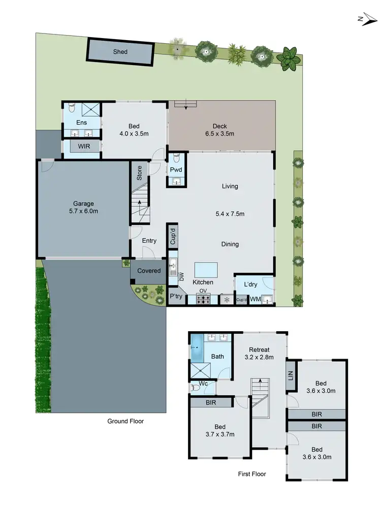 Floorplan of Homely townhouse listing, 2/32 Woonah Street, Chadstone VIC 3148