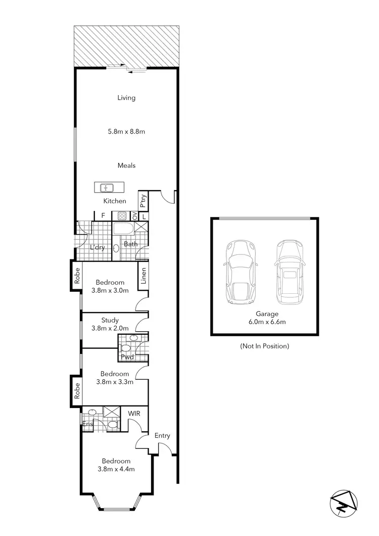 Floorplan of Homely townhouse listing, 177 Humffray Street North, Ballarat East VIC 3350