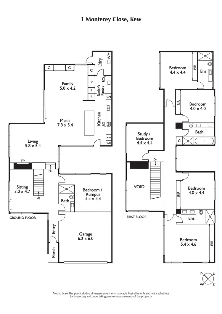 Floorplan of Homely house listing, 1 Monterey Close, Kew VIC 3101