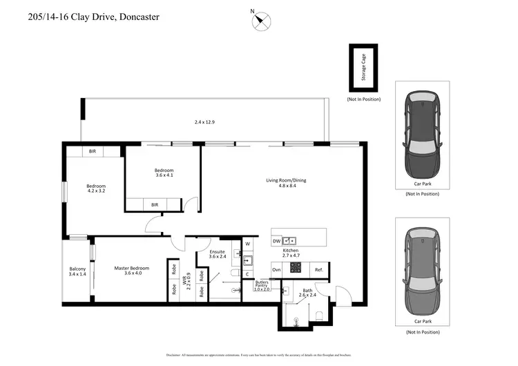 Floorplan of Homely apartment listing, 205/14-16 Clay Drive, Doncaster VIC 3108