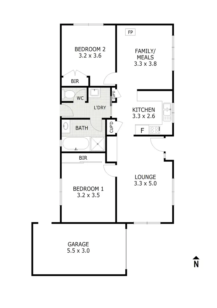 Floorplan of Homely unit listing, 2/6 Lumsden Street, Kilmore VIC 3764