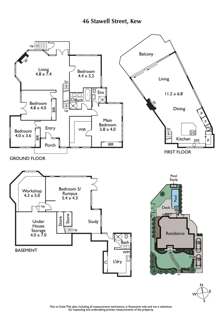 Floorplan of Homely house listing, 46 Stawell Street, Kew VIC 3101