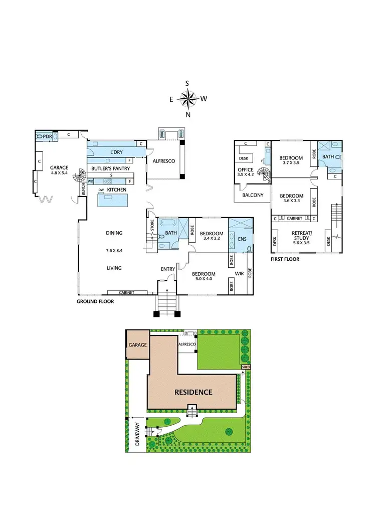 Floorplan of Homely house listing, 5 Cleve Grove, Heidelberg VIC 3084
