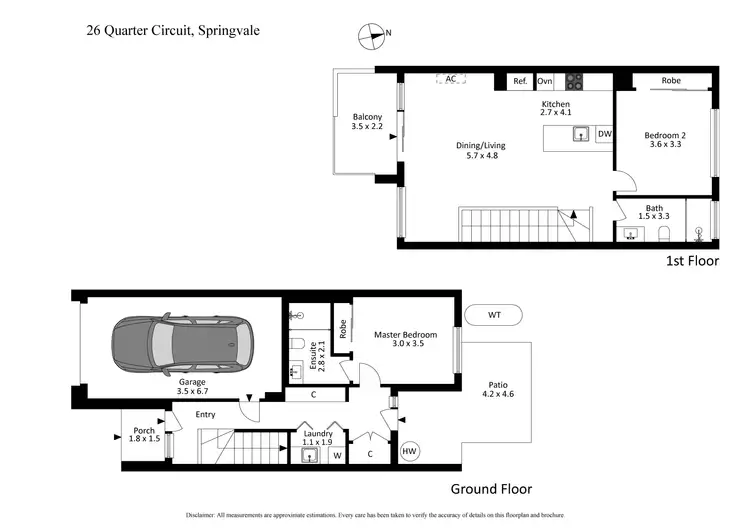 Floorplan of Homely townhouse listing, 26 Quarter Circuit, Springvale VIC 3171