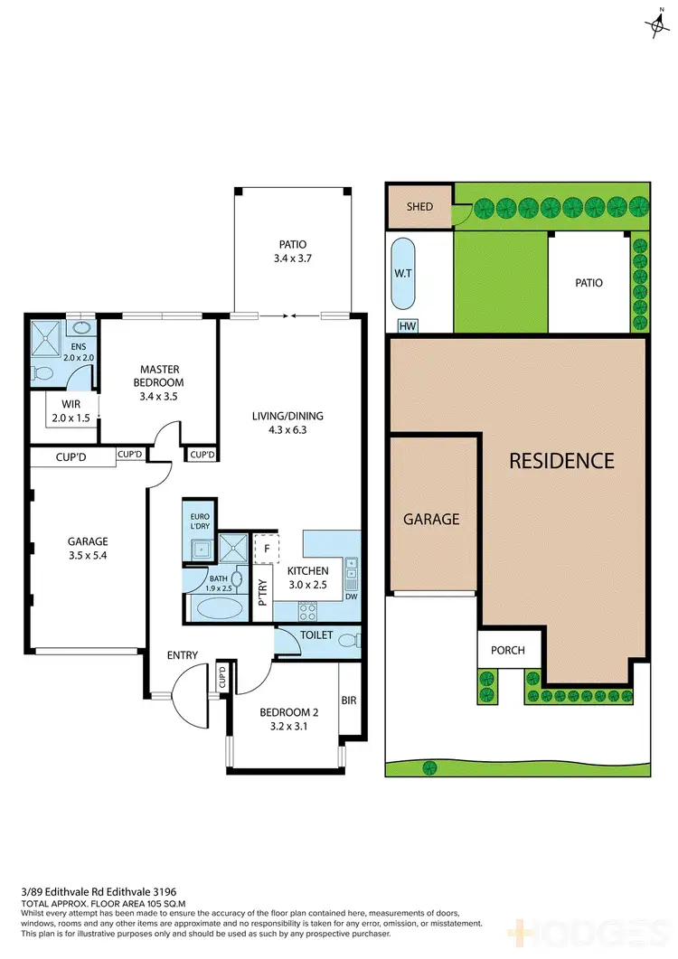 Floorplan of Homely unit listing, 3/89 Edithvale Road, Edithvale VIC 3196