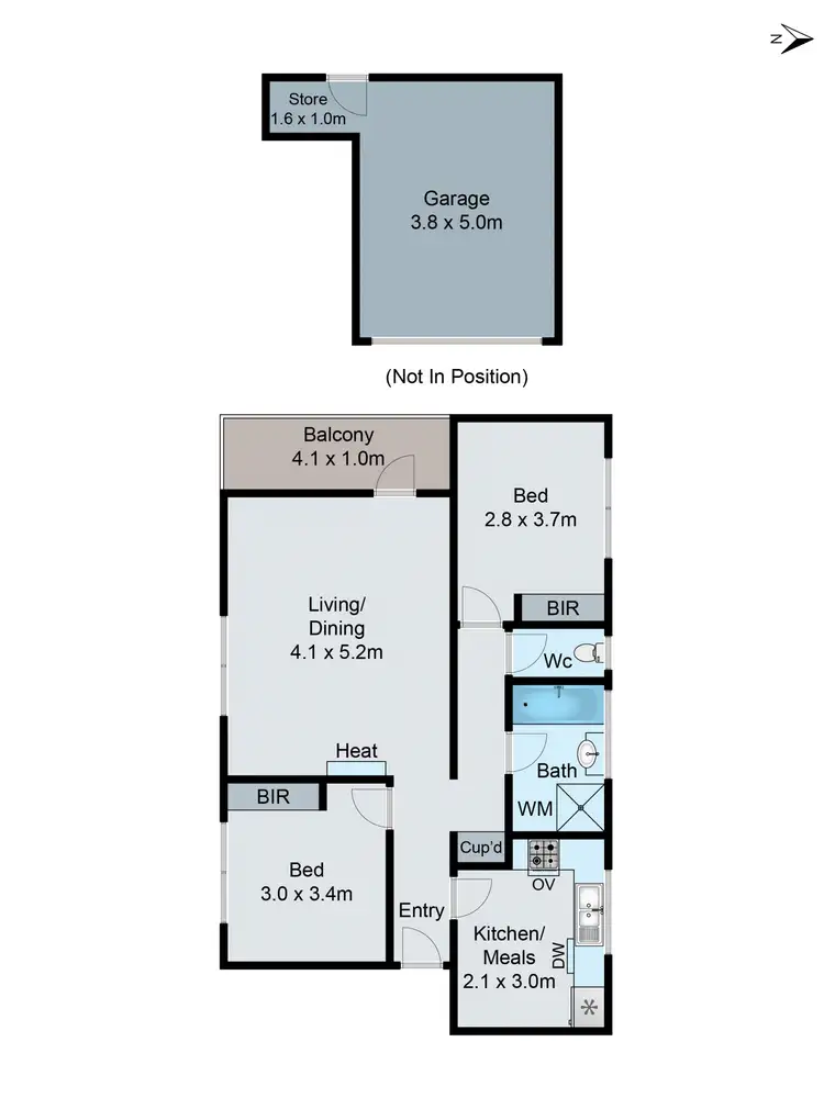 Floorplan of Homely apartment listing, 5/72 Westbury Street, St Kilda East VIC 3183