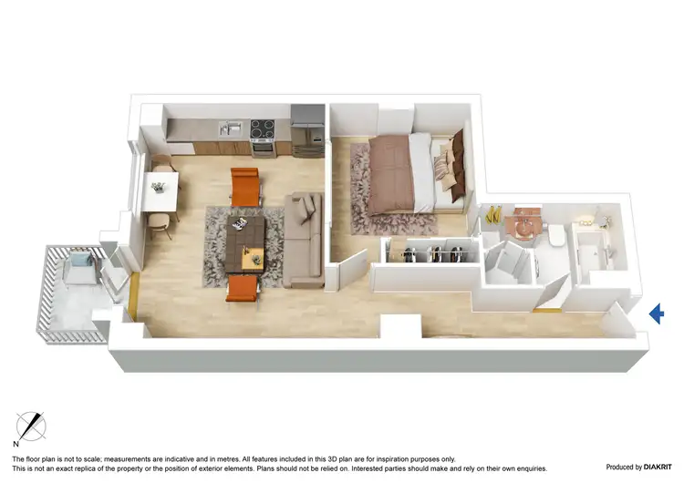 Floorplan of Homely apartment listing, 806/270 King Street, Melbourne VIC 3000