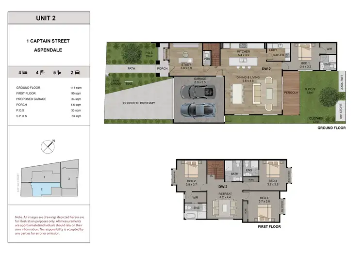 Floorplan of Homely townhouse listing, 2/1 Captain Street, Aspendale VIC 3195