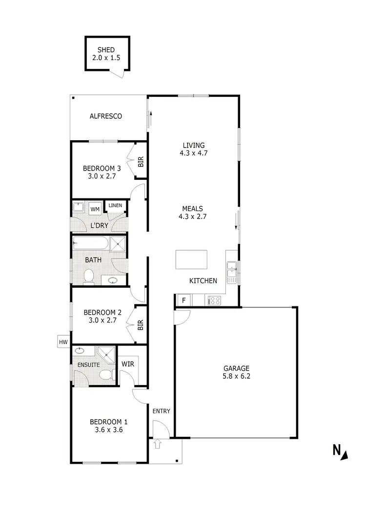Floorplan of Homely unit listing, 9/5 Eden Place, Wallan VIC 3756