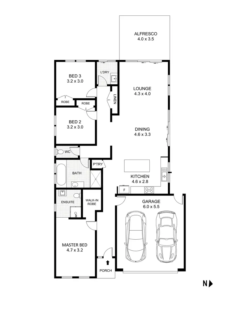Floorplan of Homely house listing, 55 Mikada Boulevard, Kilmore VIC 3764