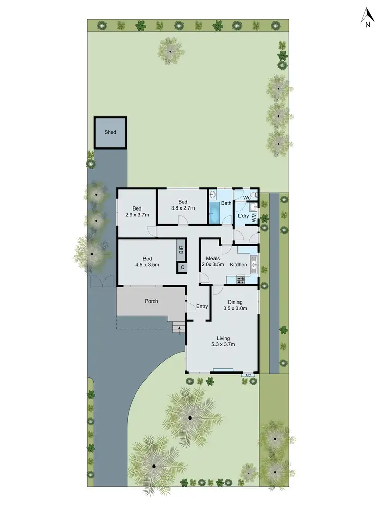 Floorplan of Homely house listing, 5 Ferntree Gully Road, Oakleigh VIC 3166