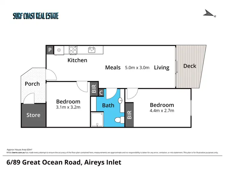 Floorplan of Homely apartment listing, 6/89 Great Ocean Road, Aireys Inlet VIC 3231