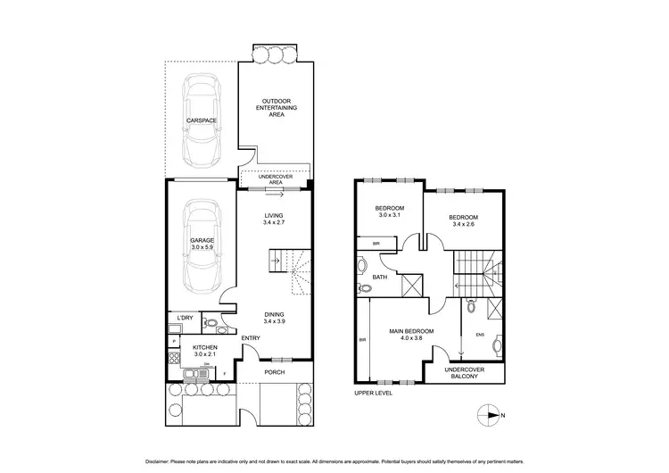 Floorplan of Homely townhouse listing, 32 Millward Street, Brunswick West VIC 3055