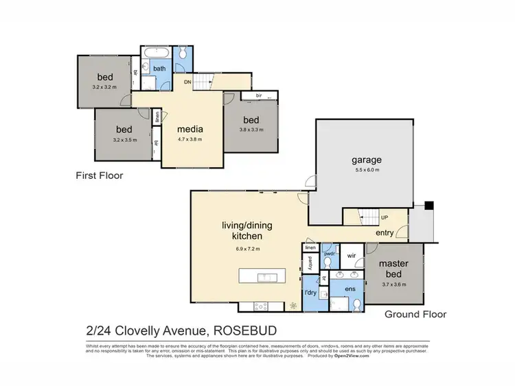 Floorplan of Homely townhouse listing, 2/24 Clovelly Avenue, Rosebud VIC 3939