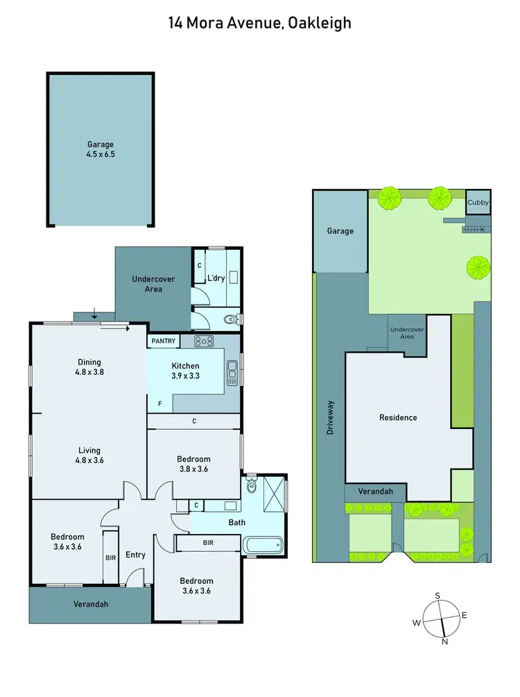 Floorplan of Homely house listing, 14 Mora Avenue, Oakleigh VIC 3166