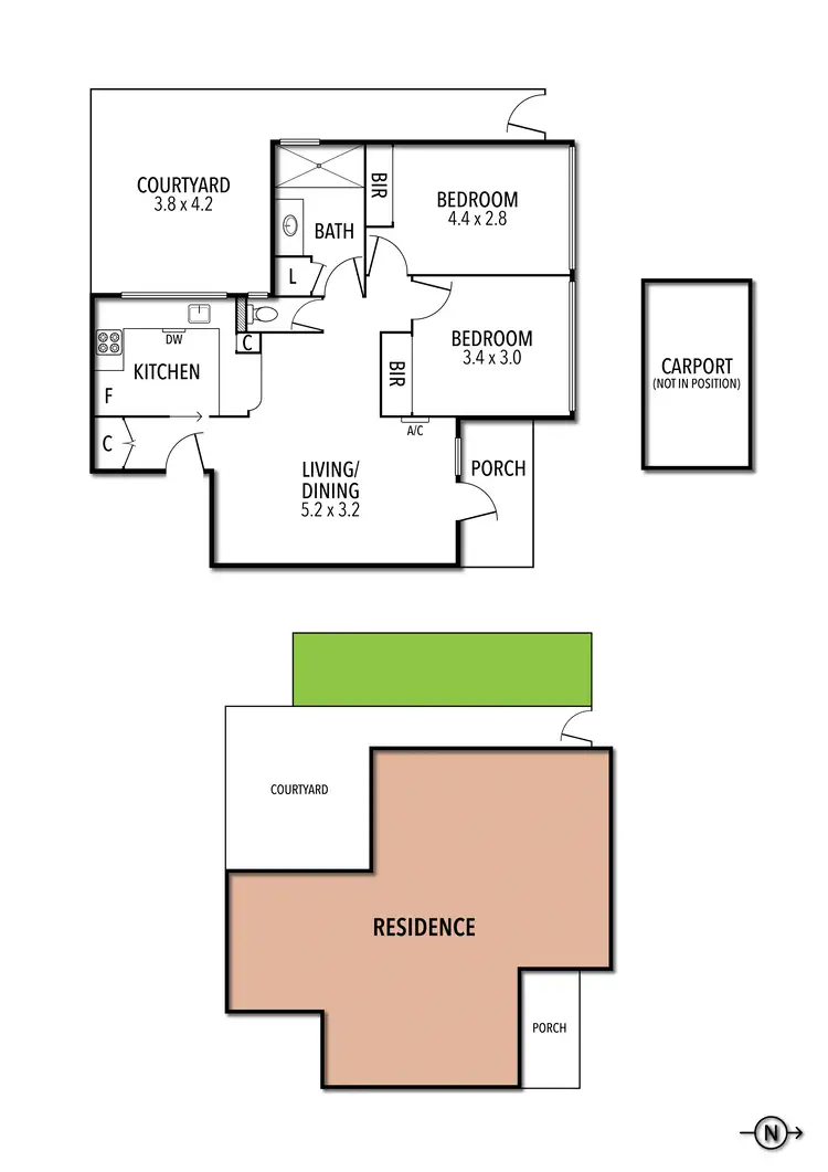 Floorplan of Homely apartment listing, 30/700 Lygon Street, Carlton North VIC 3054