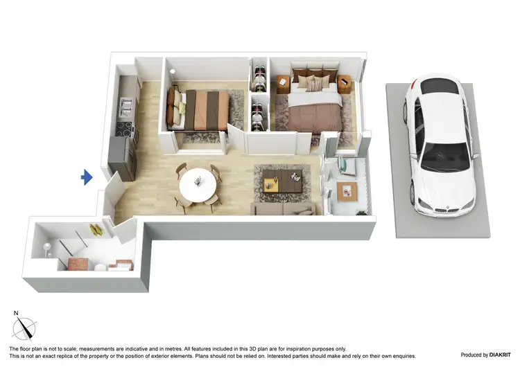 Floorplan of Homely apartment listing, 1611/151 City Road, Southbank VIC 3006