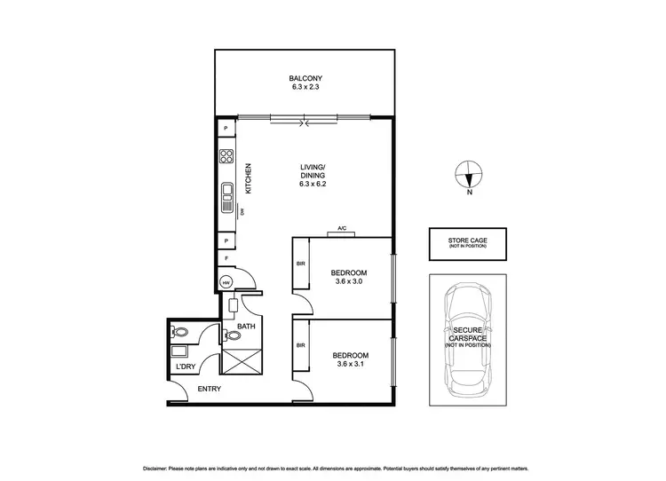 Floorplan of Homely apartment listing, 203/135 Lower Dandenong Road, Mentone VIC 3194