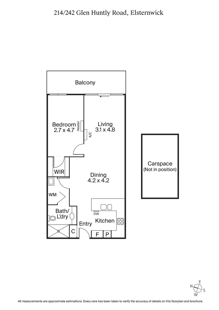 Floorplan of Homely apartment listing, 214/242 Glen Huntly Road, Elsternwick VIC 3185