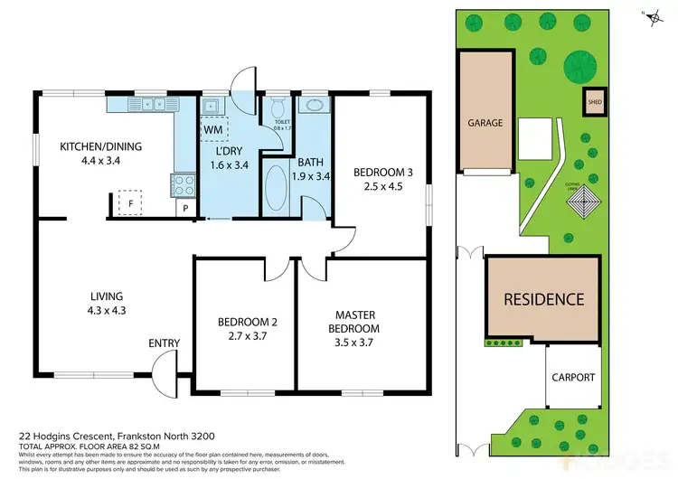 Floorplan of Homely house listing, 22 Hodgins Crescent, Frankston North VIC 3200