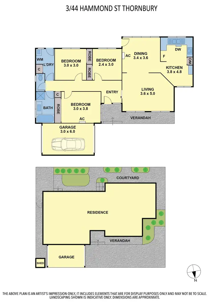 Floorplan of Homely unit listing, 3/44 Hammond Street, Thornbury VIC 3071