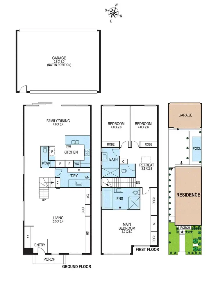 Floorplan of Homely townhouse listing, 17 Bridge Street, Brighton VIC 3186