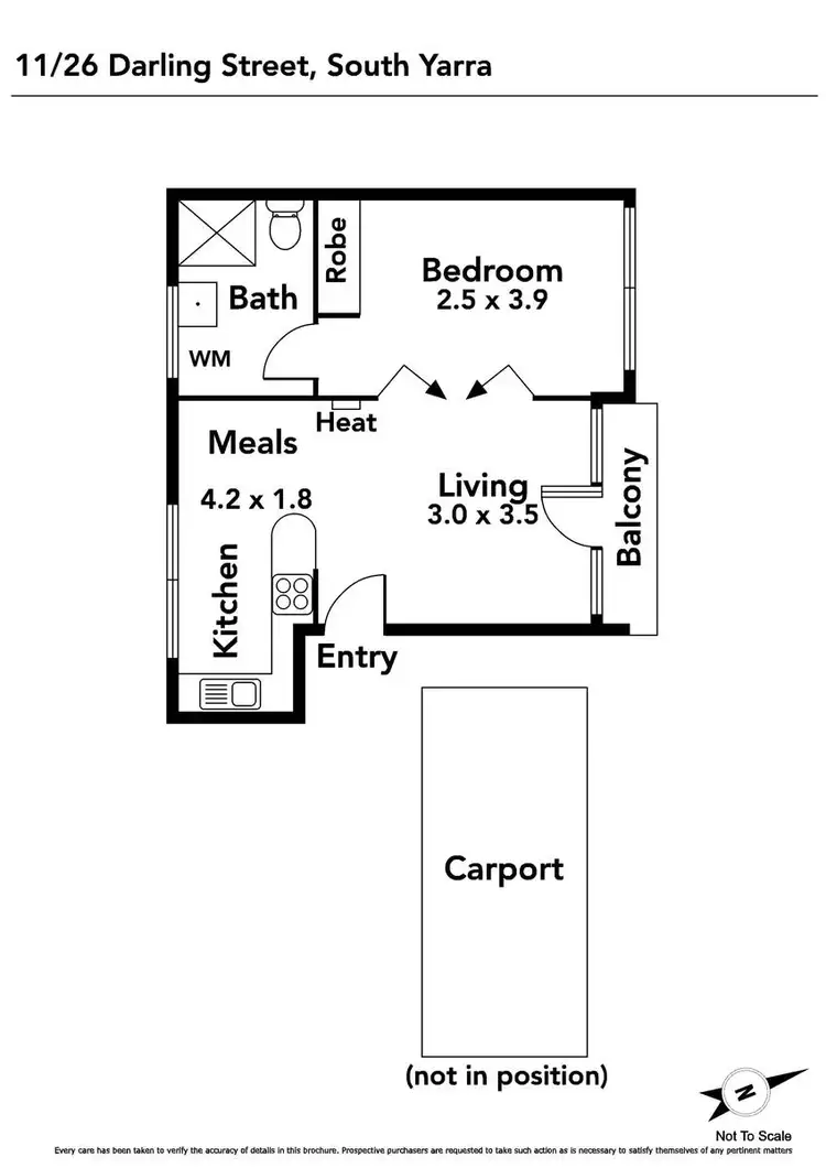 Floorplan of Homely apartment listing, 11/26 Darling Street, South Yarra VIC 3141