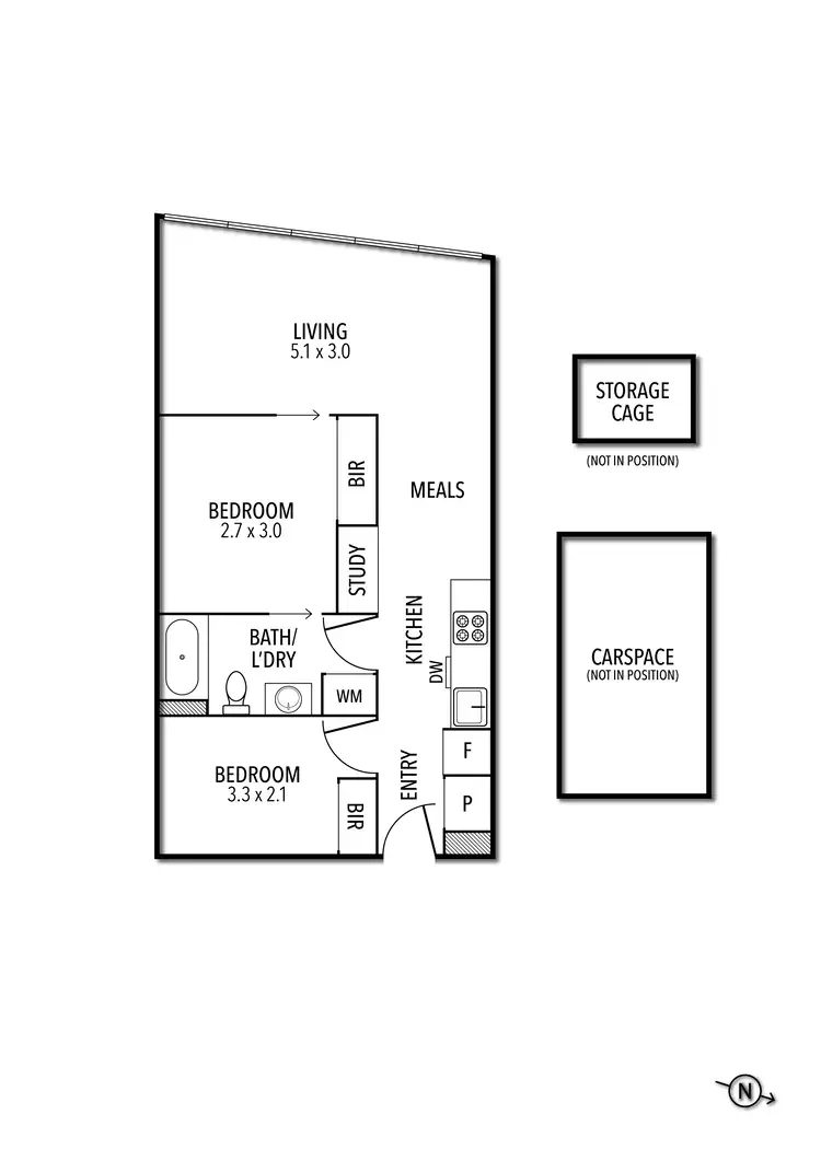 Floorplan of Homely apartment listing, 1720/18 Mt Alexander Road, Travancore VIC 3032