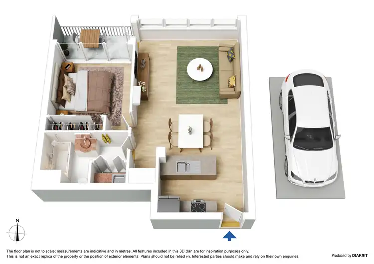Floorplan of Homely apartment listing, 512/28 Bank Street, South Melbourne VIC 3205